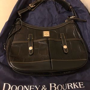 Dooney & Bourke Black Croco Safari Bag